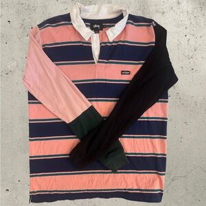 Stussy Men's Multicolor Striped Long Sleeve Shirt